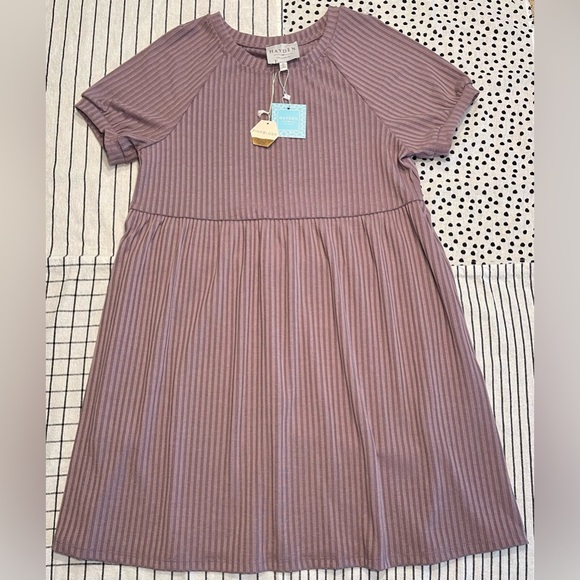 HAYDEN Los Angeles Womens Short Sleeve Textured Rib Knit Tunic Dress Size M - Picture 3 of 7